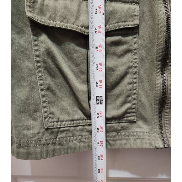 Columbia Women's M Green Cotton Utility Vest Zip Front Pockets Adjustable - Picture 8 of 9